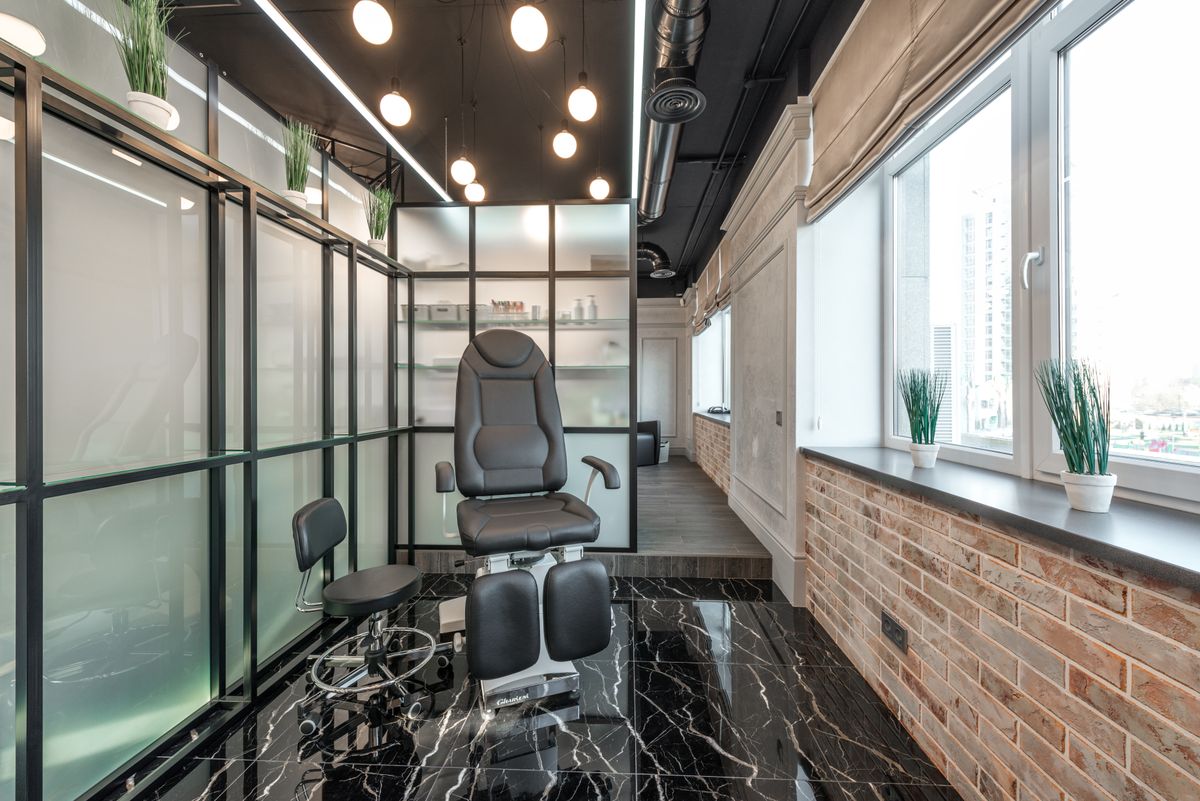 Moody nail studio interior representative of Moonlight Nail Studio